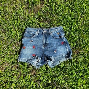 Express Floral Embroidered Shorts